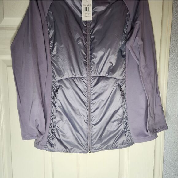 NWT 32 Degrees Cool M Ladies' Mixed Media Lightweight Jacket Minimal LAVENDER - Picture 2 of 11